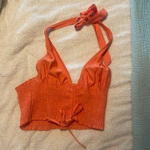Tiger Mist like new halter top in orange